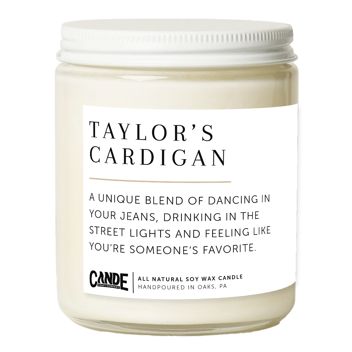 Taylor's Cardigan Soy Wax Candle