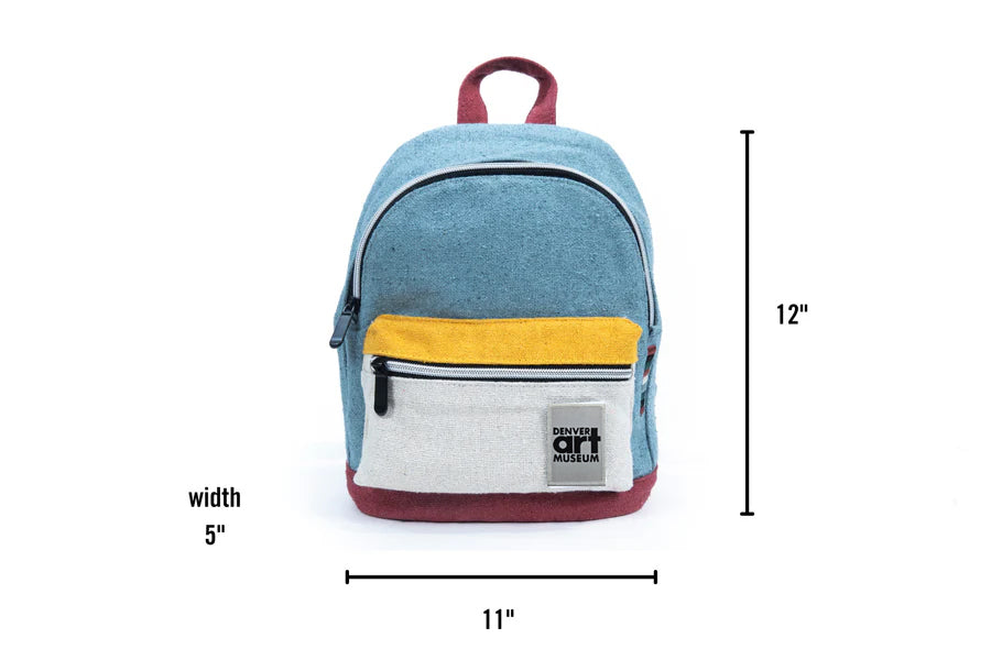 The Mystic Boho Blue Backpack with Denver Art Museum Velcro Patch
