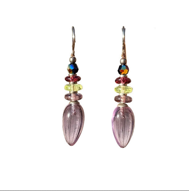 Tango Earrings in Light Amethyst Purple