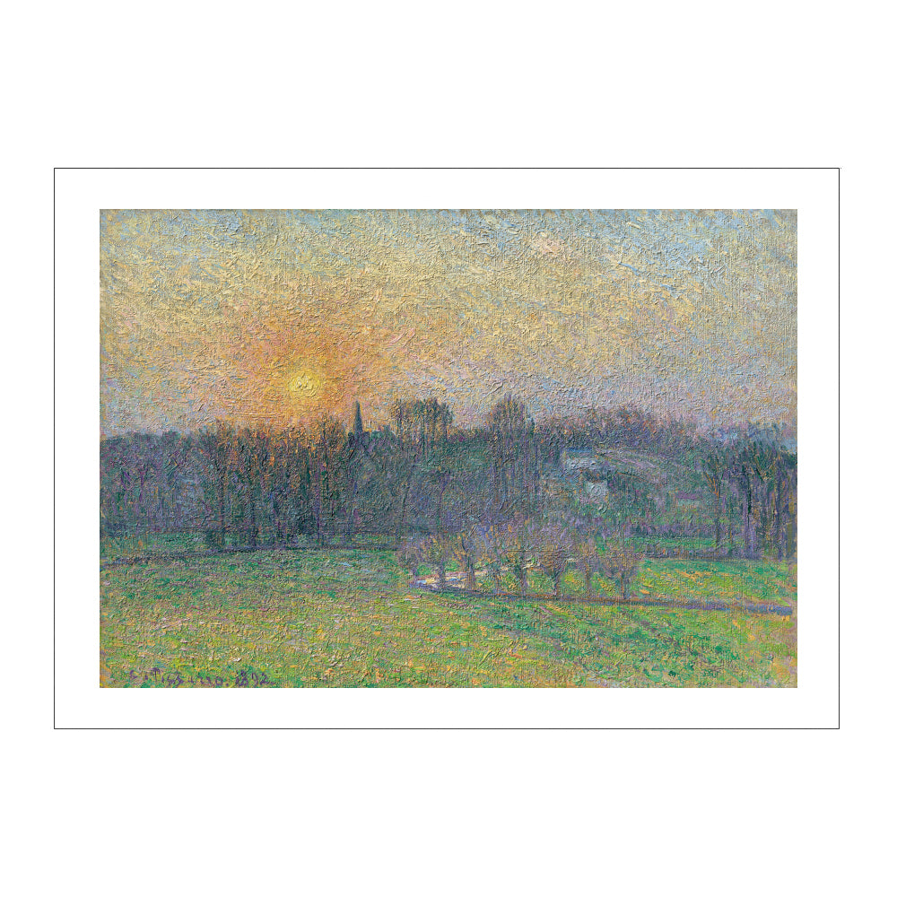 Camille Pissarro: View of Bazincourt, Sunset Postcard
