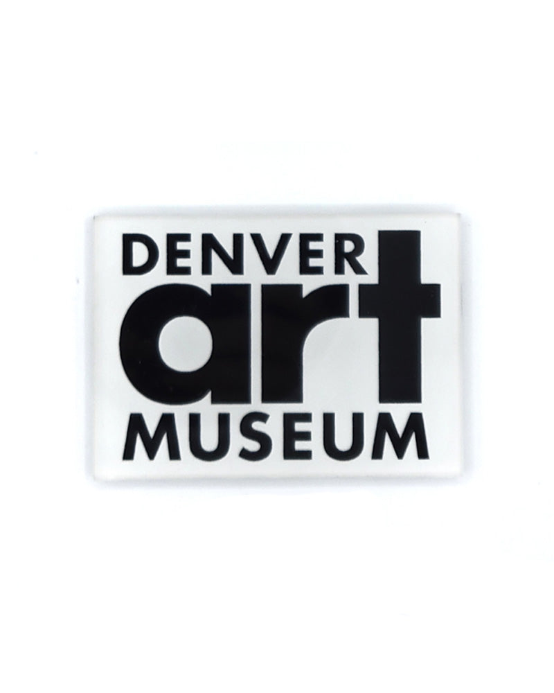 Denver Art Museum Black Logo on White Background Magnet