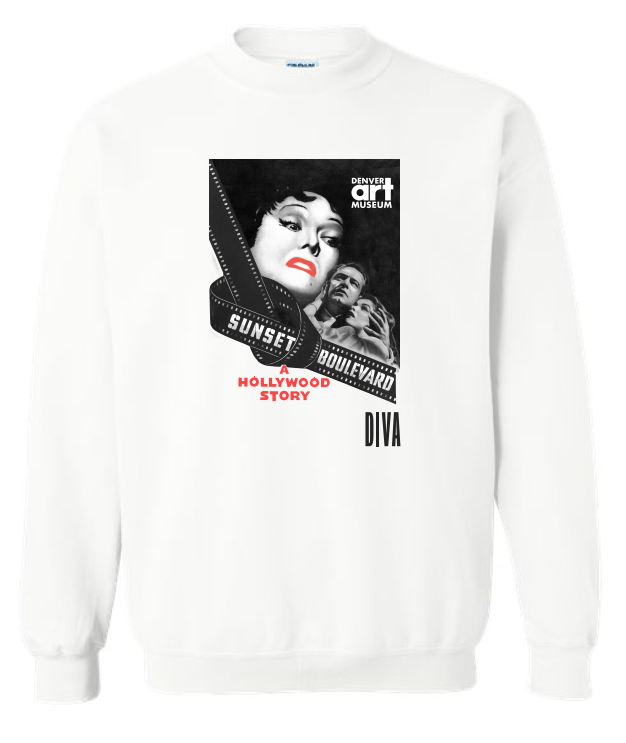 Sunset Boulevard DIVA White Crewneck Sweatshirt