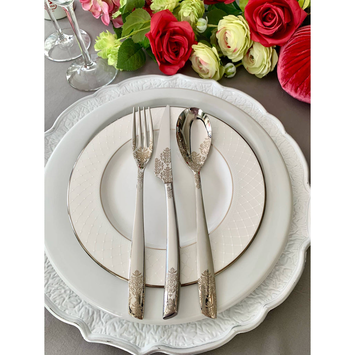 Riviera Devore' 5 Piece Place Setting stainless steel