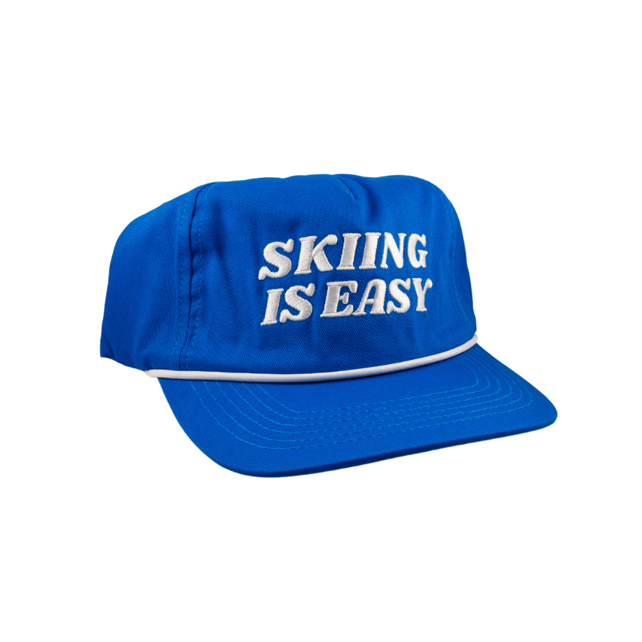 Skiing is Easy Blue Hat