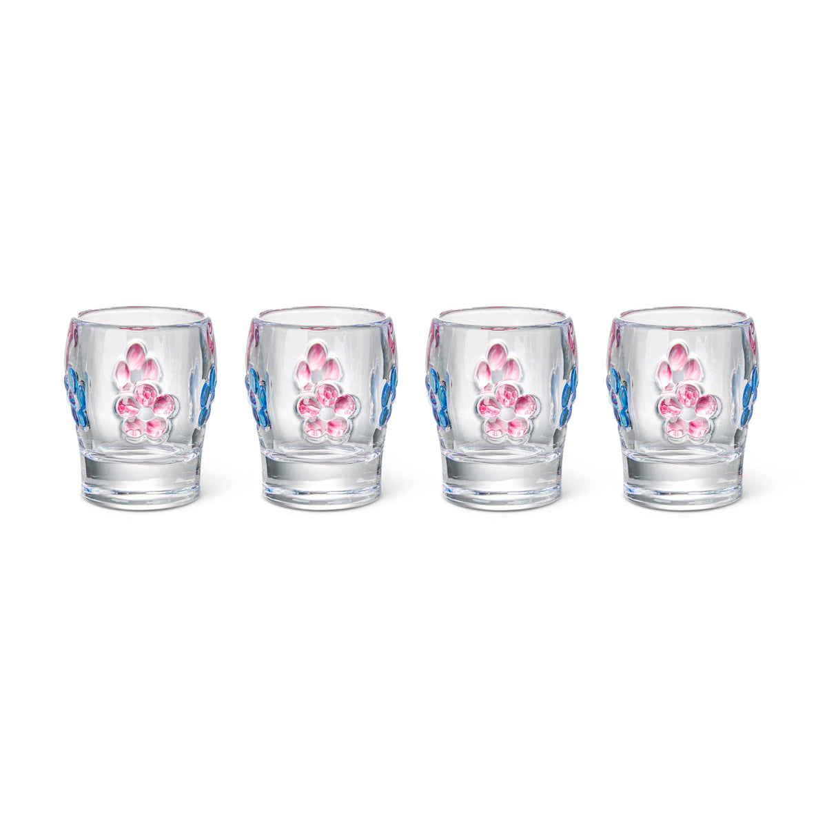 4pk 2oz Icon Shot Glass - Flower