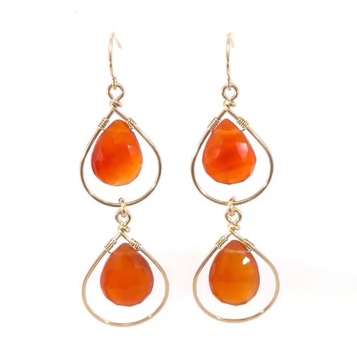 Lasso Carnelian Earrings