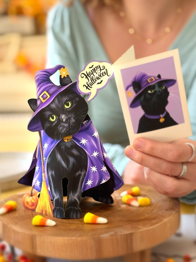 Halloween Cat, Mini Pop-up Card