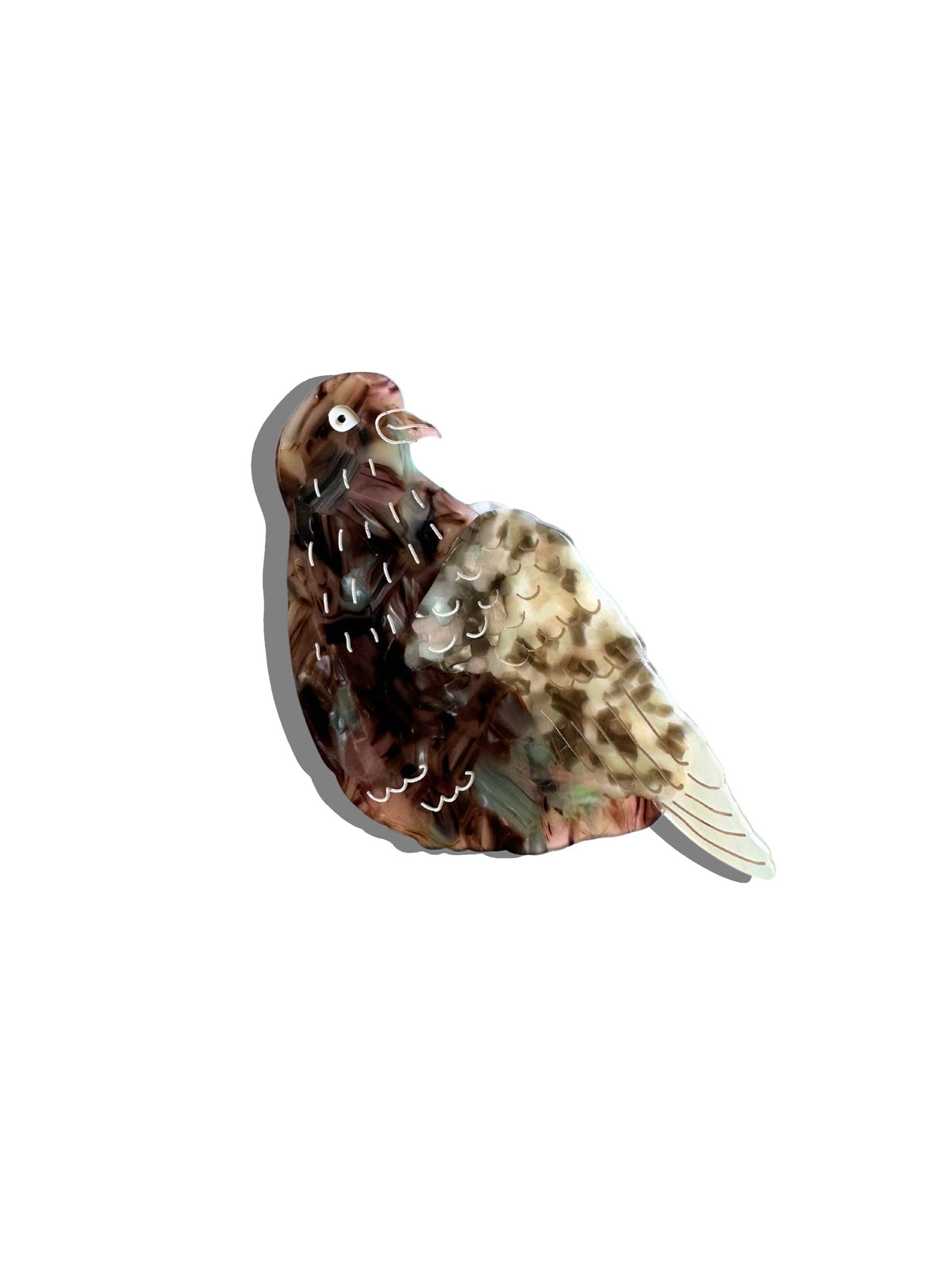 Hand-painted Pigeon Claw Hair Clip