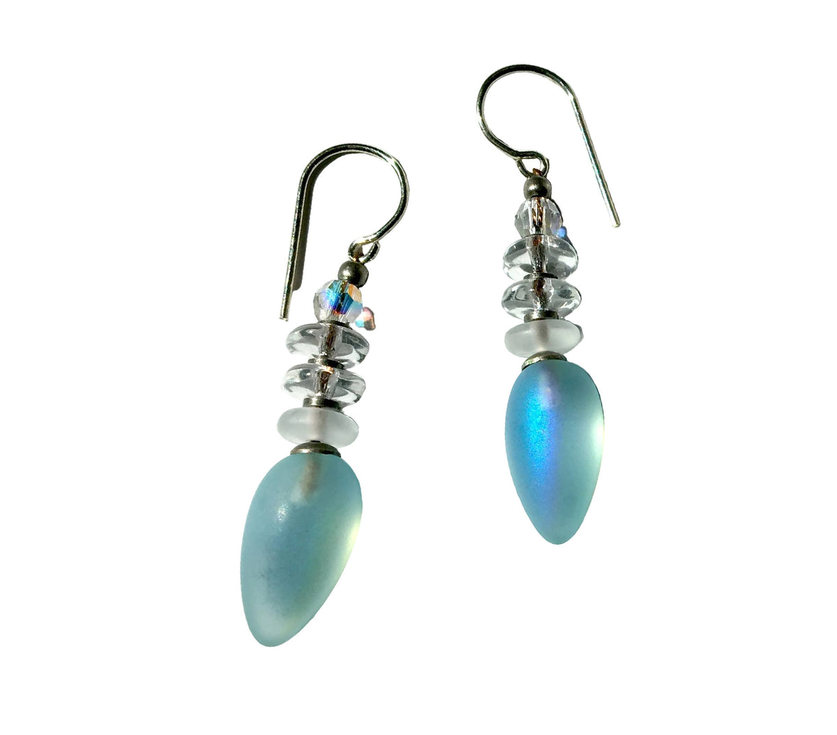 Tango Earrings in Frosted Aqua