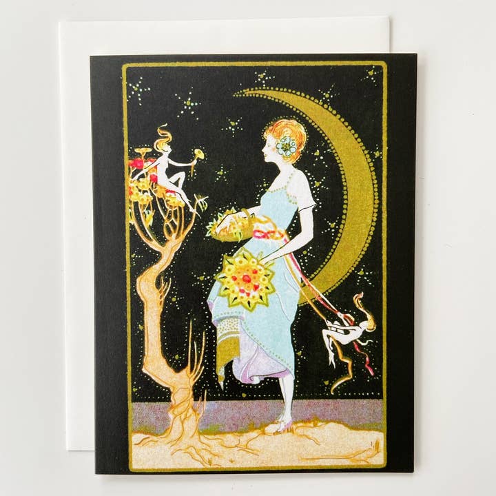 6 Art Deco Lady Vintage Style Card Set