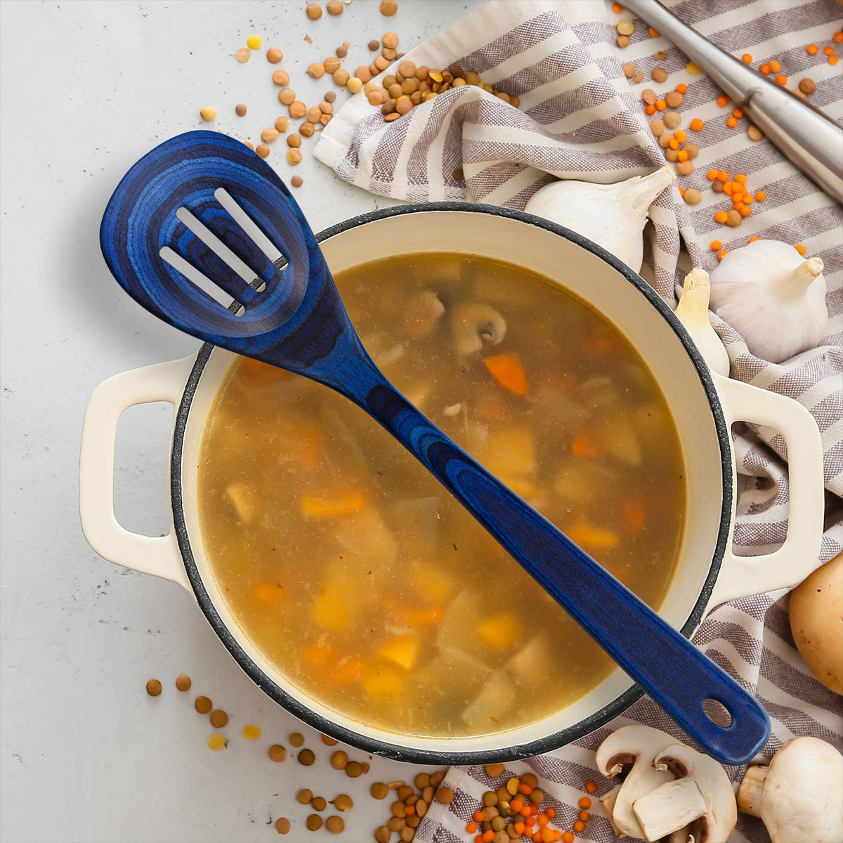 Baltique® Malta Colorful Wooden Slotted Spoon