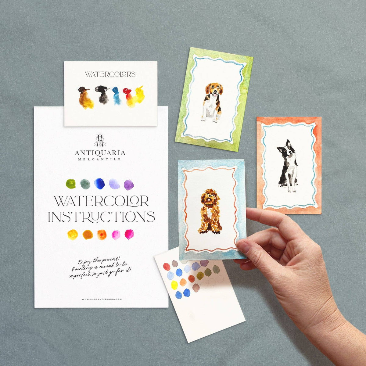 Mini Watercolor Painting Kit: Dogs