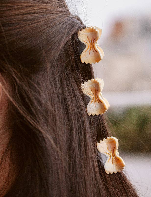 Farfalle Italian Pasta Mini Hair Claw Clip
