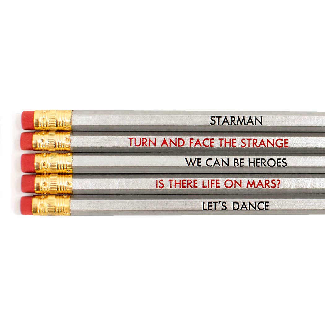 David Bowie Lyrics Pencil Pack