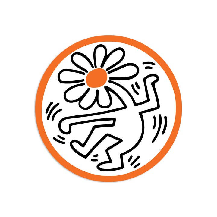 Flower by Keith Haring - Die Cut Sticker