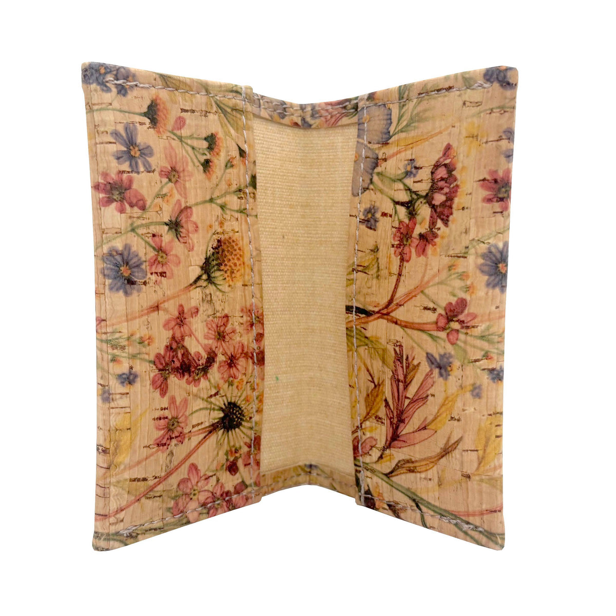 Cork Small Bifold Wallet | Wildflower Whimsy Print