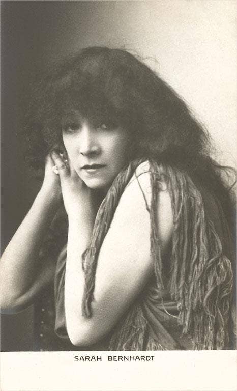 Sarah Bernhardt in Fringed Costume Sticker
