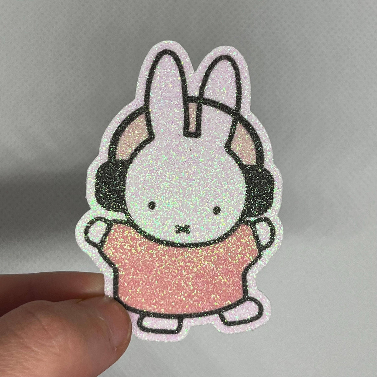 Miffy Wearing Headphones Waterproof Kiss-Cut Sticker