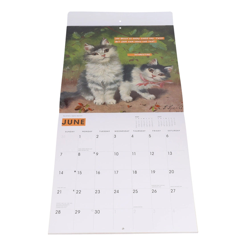 Cat People To Judge in Art and Life 2026 Wall Calendar