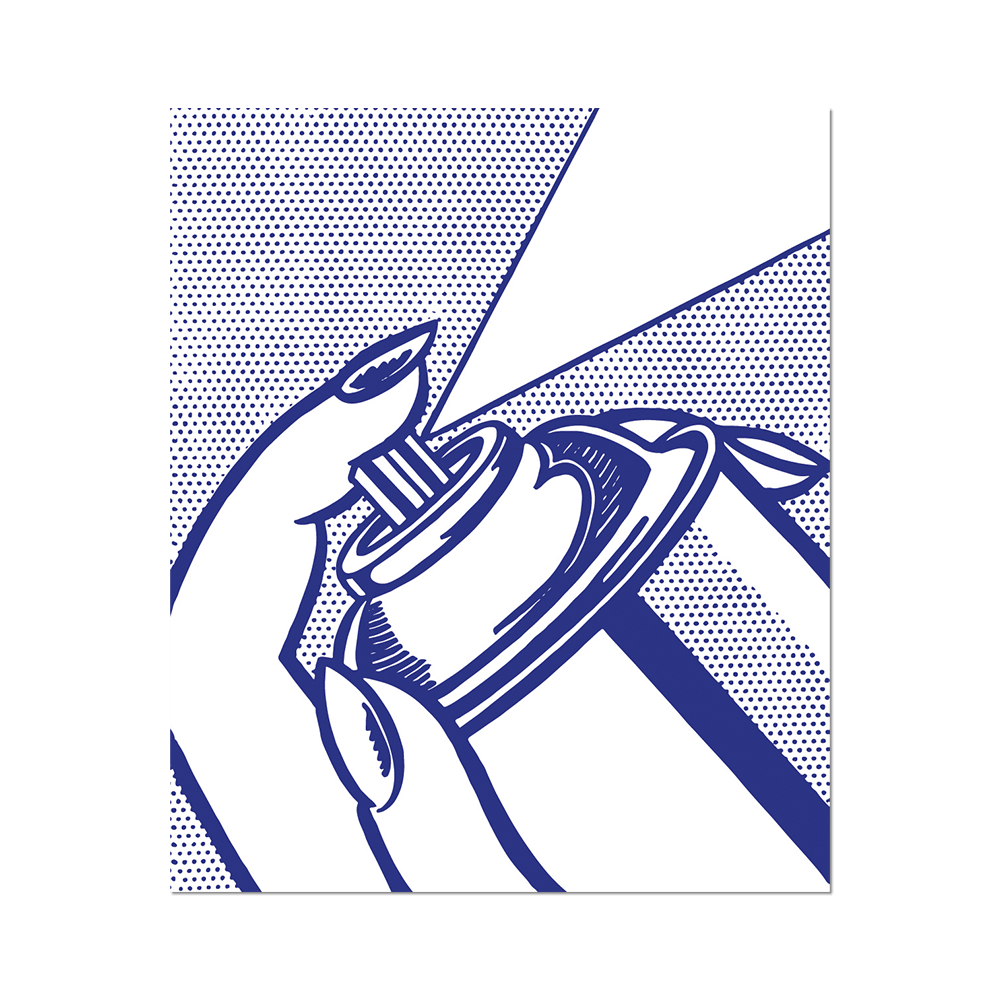 Roy Lichtenstein Spray Can Die-Cut Sticker