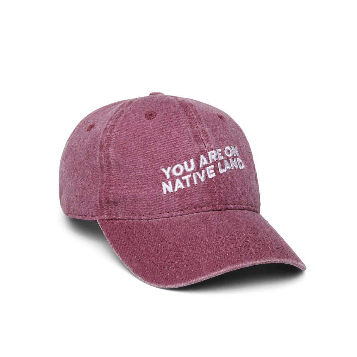 'You Are On Native Land' Maroon Hat