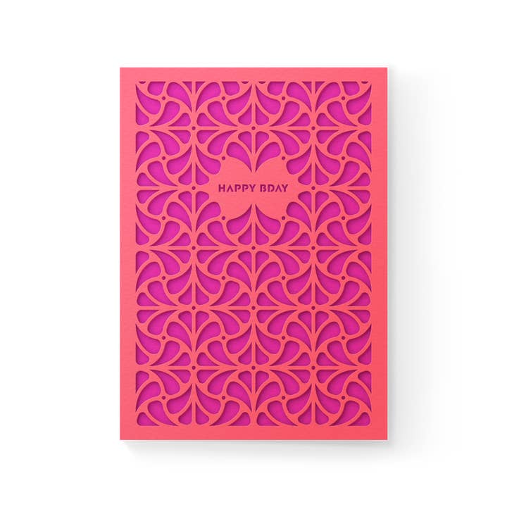Happy Bday Garden Layered Card