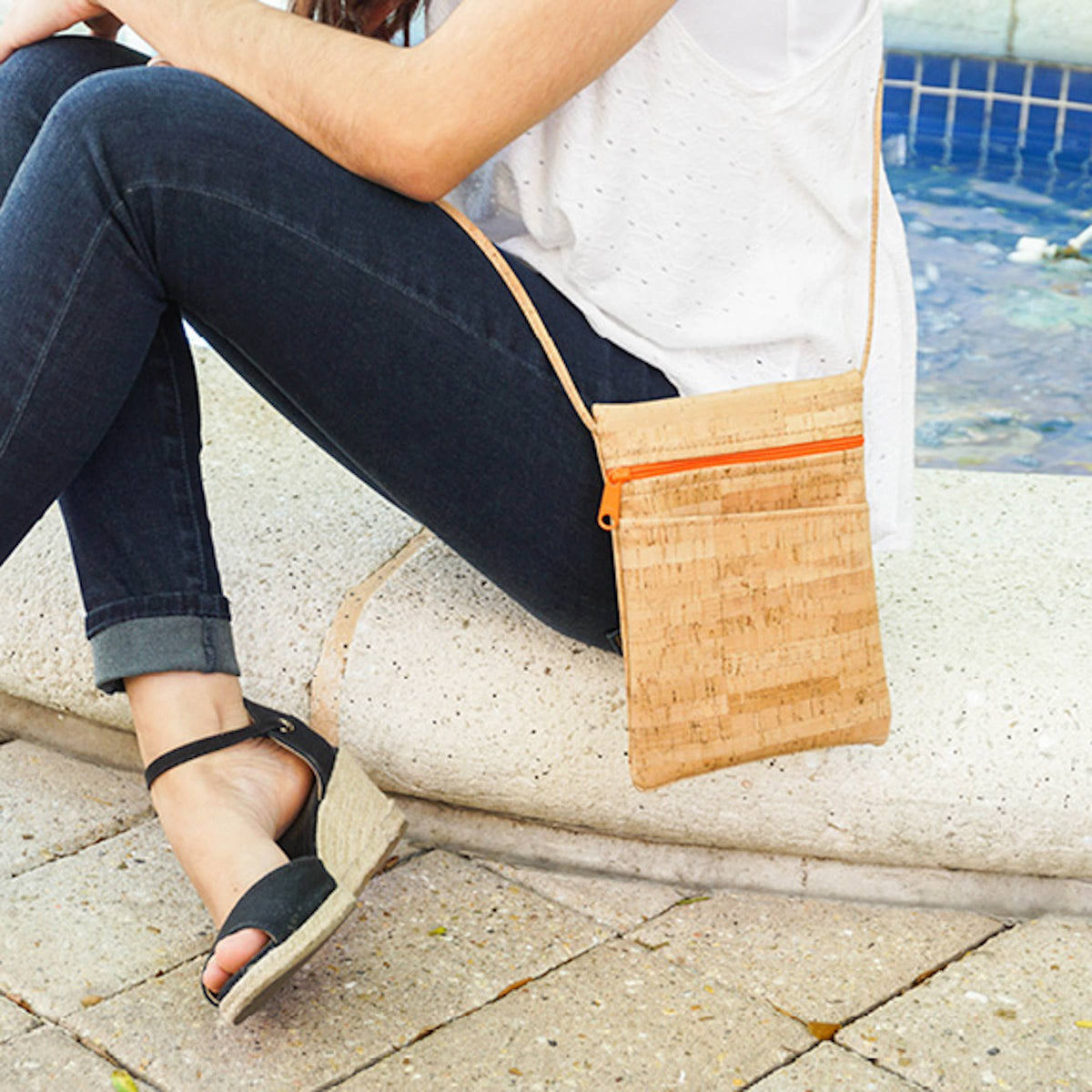 Cork Mini Crossbody Bag | Wildflower Whimsy Print