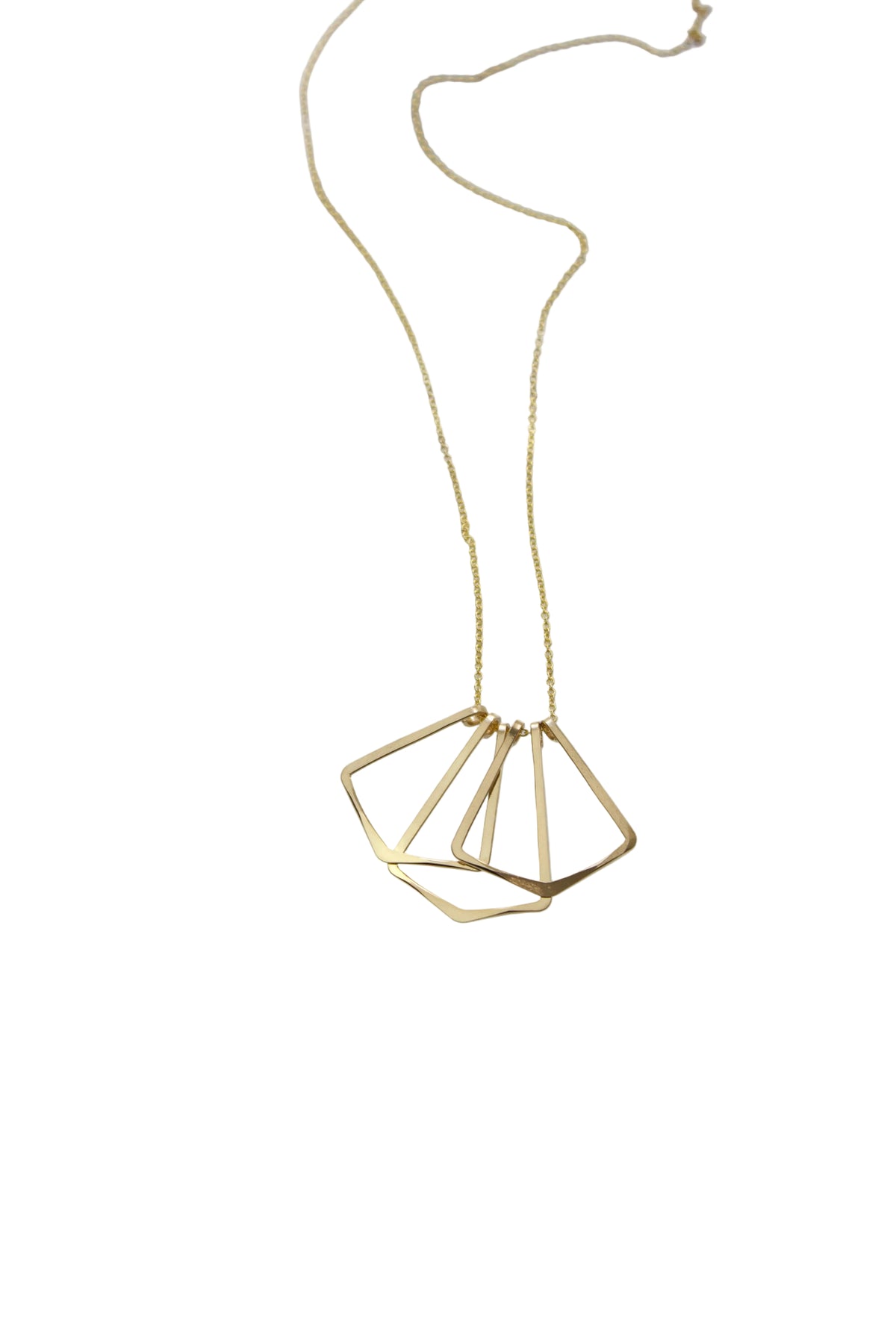 Flutter Necklace, Delicate, Art Deco, Gold Fill, Silver 