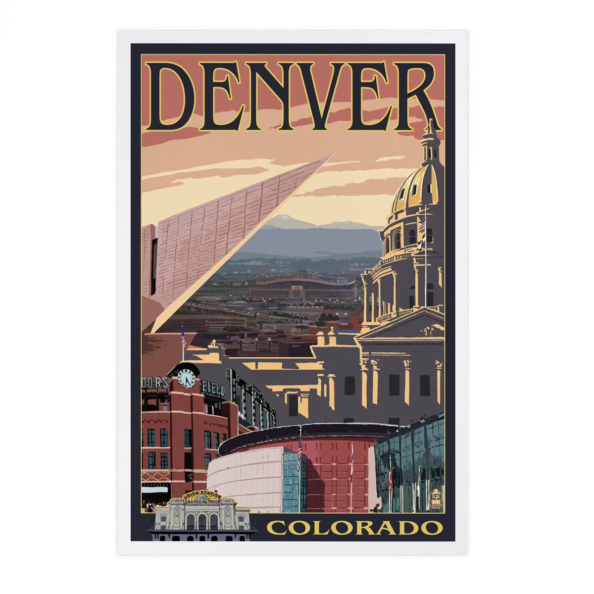 Denver, Colorado, Skyline View Postcard