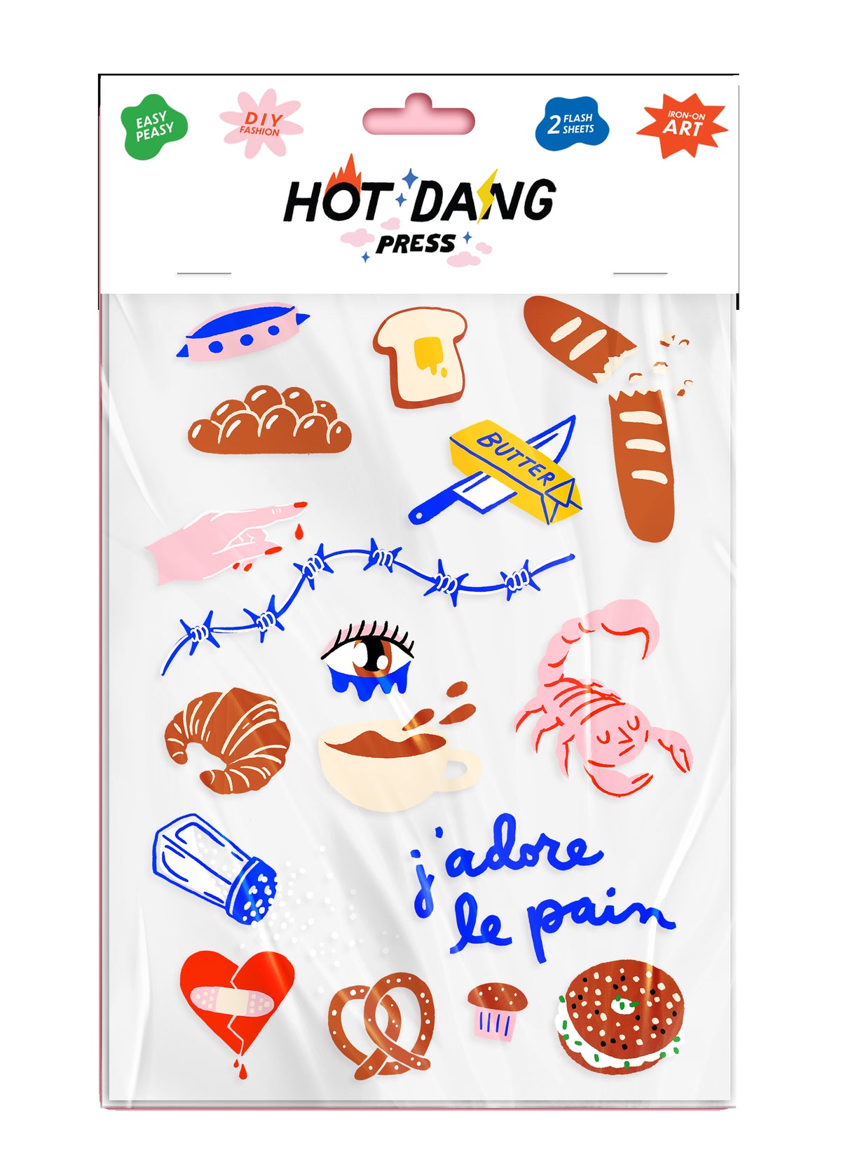 J&#39;Adore Le Pain Iron On Sheet Set