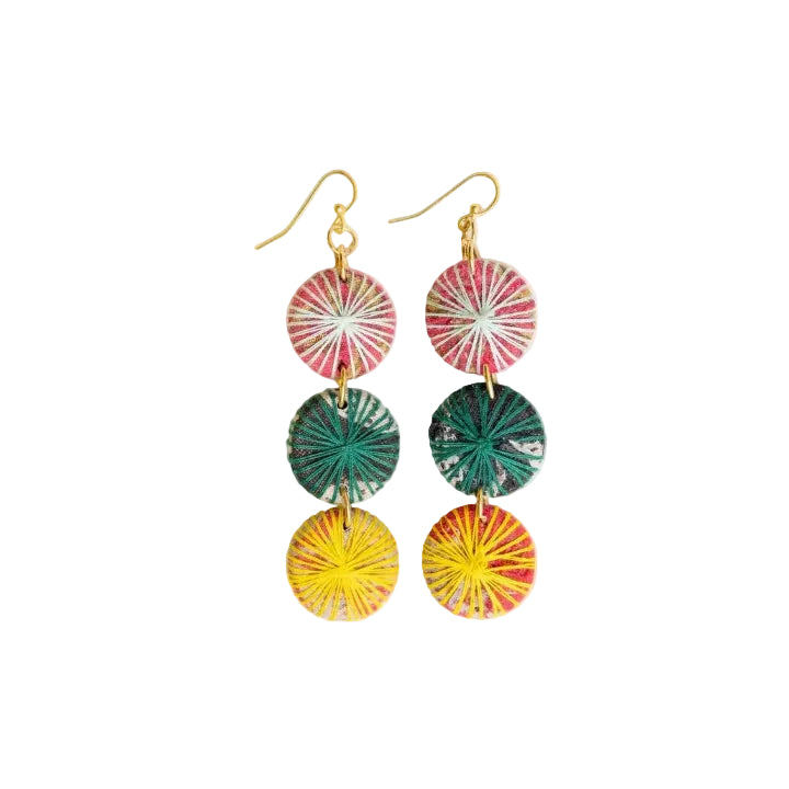 Kantha Threadburst Trio Earrings