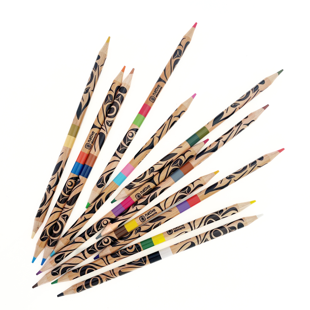 Duo Color Pencils With Contemporary Indigenous Art