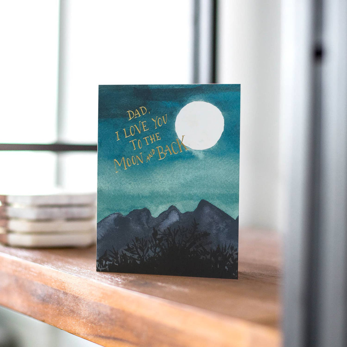 Moon Dad Greeting Card