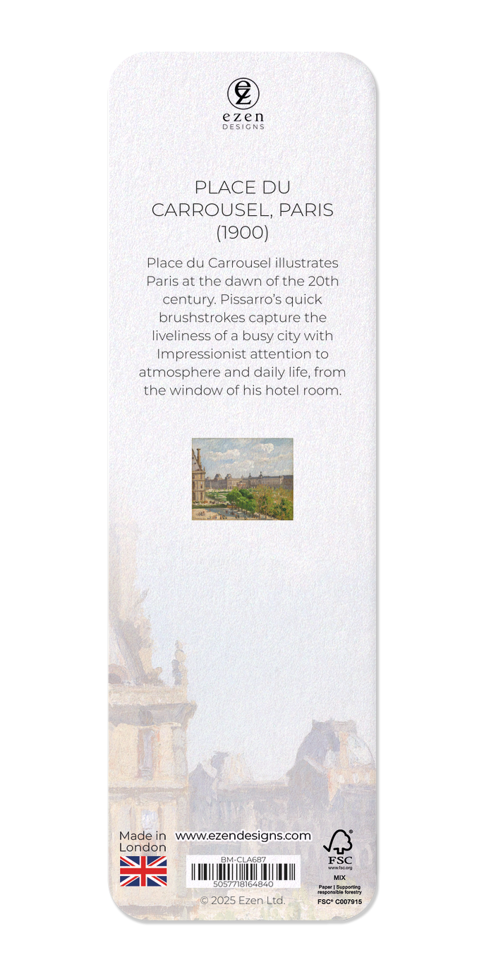 PLACE DU CARROUSEL, PARIS (1900): Painting Bookmark