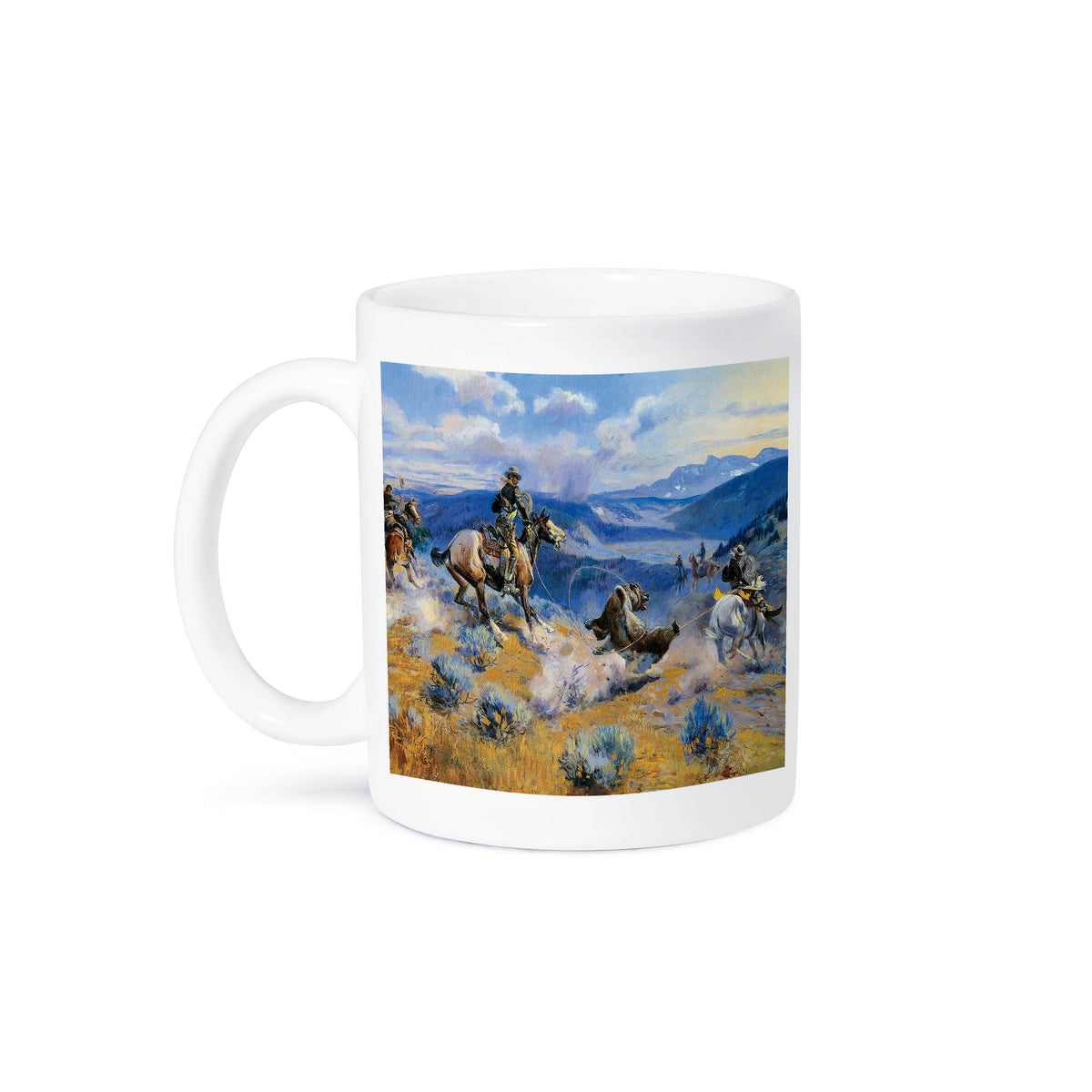 Loops and Swift Horses are Surer than Lead by Charles Marion Russell, Mug