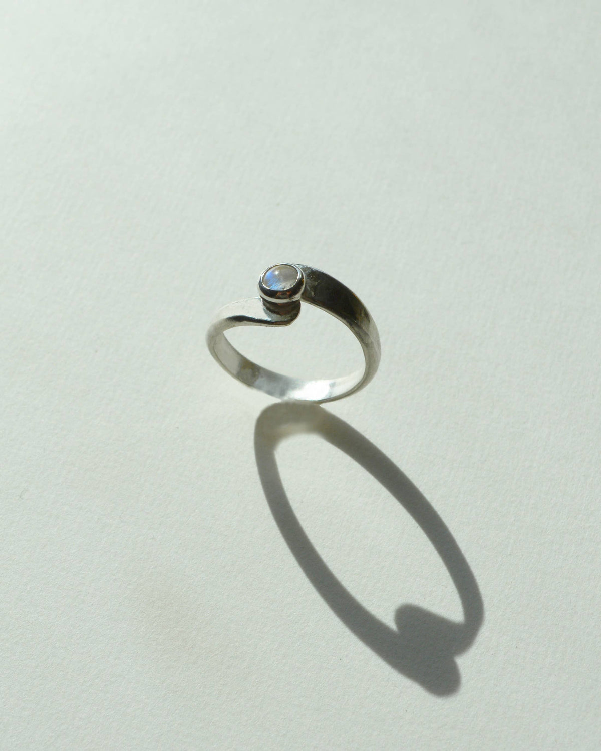 Silver Moonstone Ring