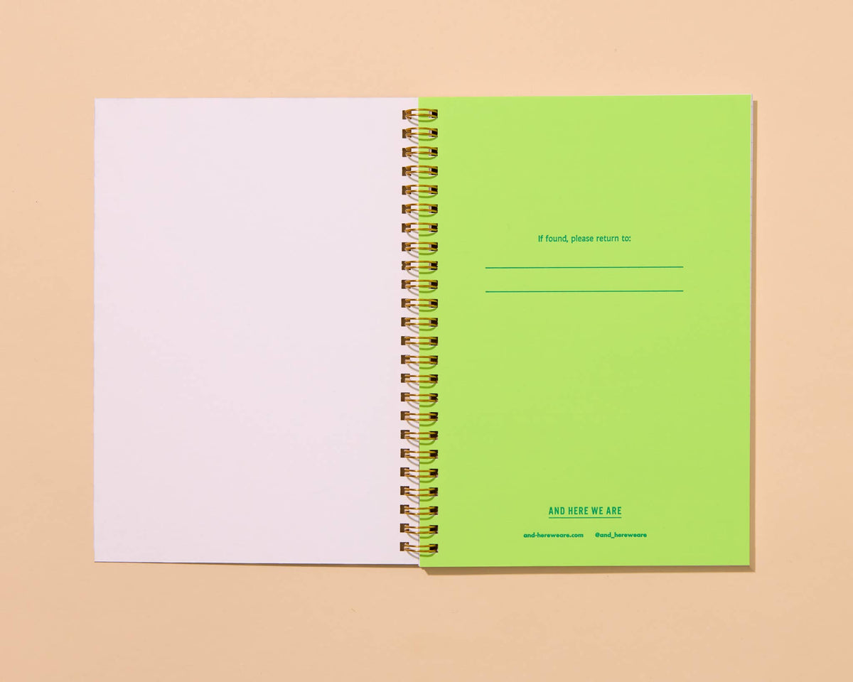 Colorful Summer Letterpress A5 Spiral Notebook — Tomato Vine