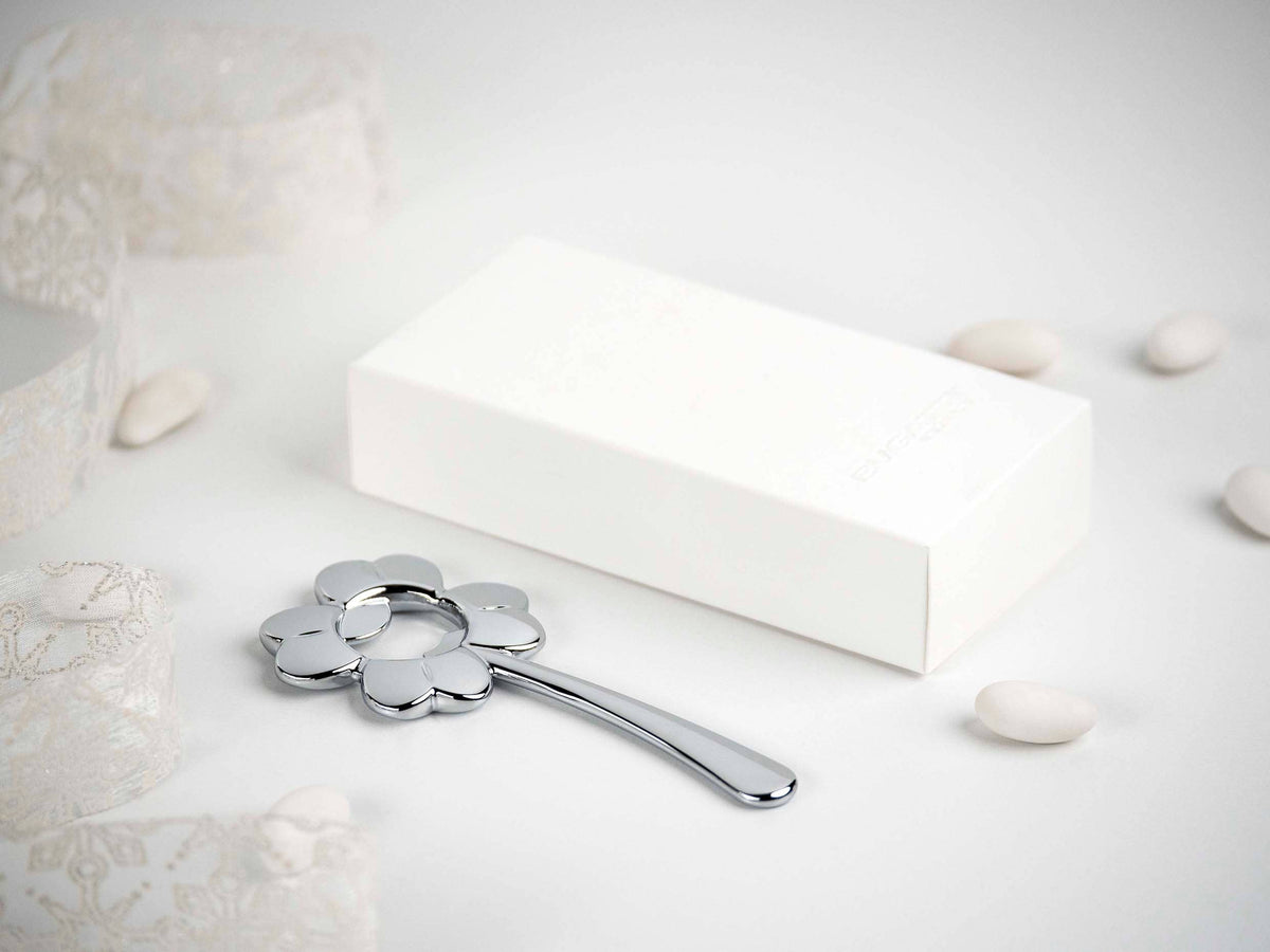 Quadrifoglio Flower Bottle Opener Chrome
