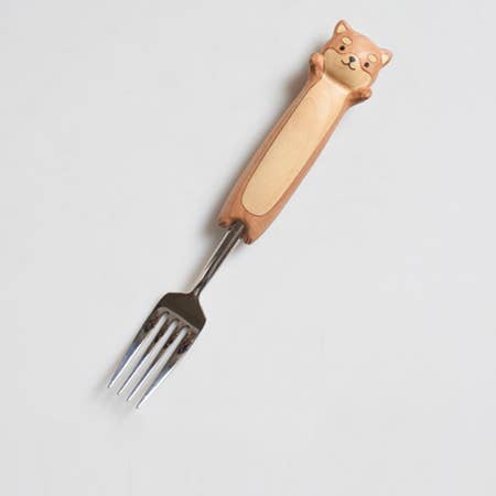Hand-carved Shiba Spoon & Fork