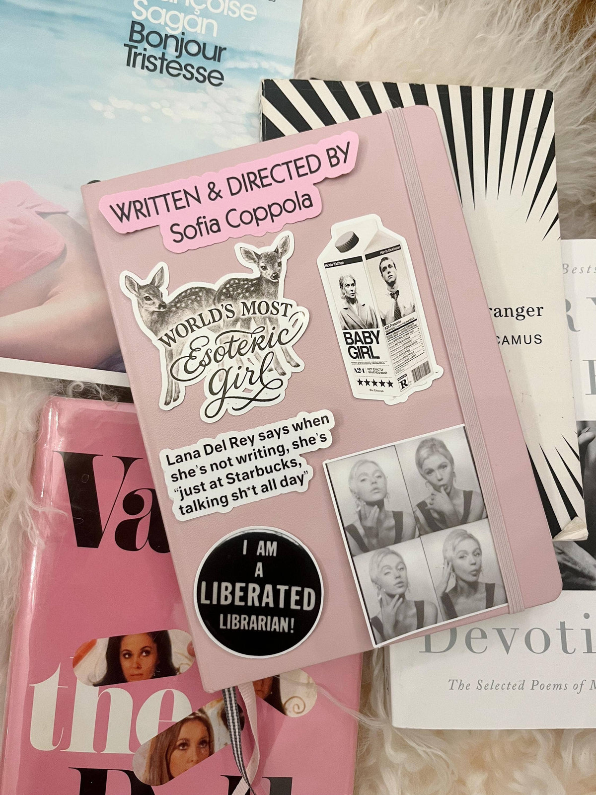 Sofia Coppola Pink Kiss-Cut Waterproof Sticker