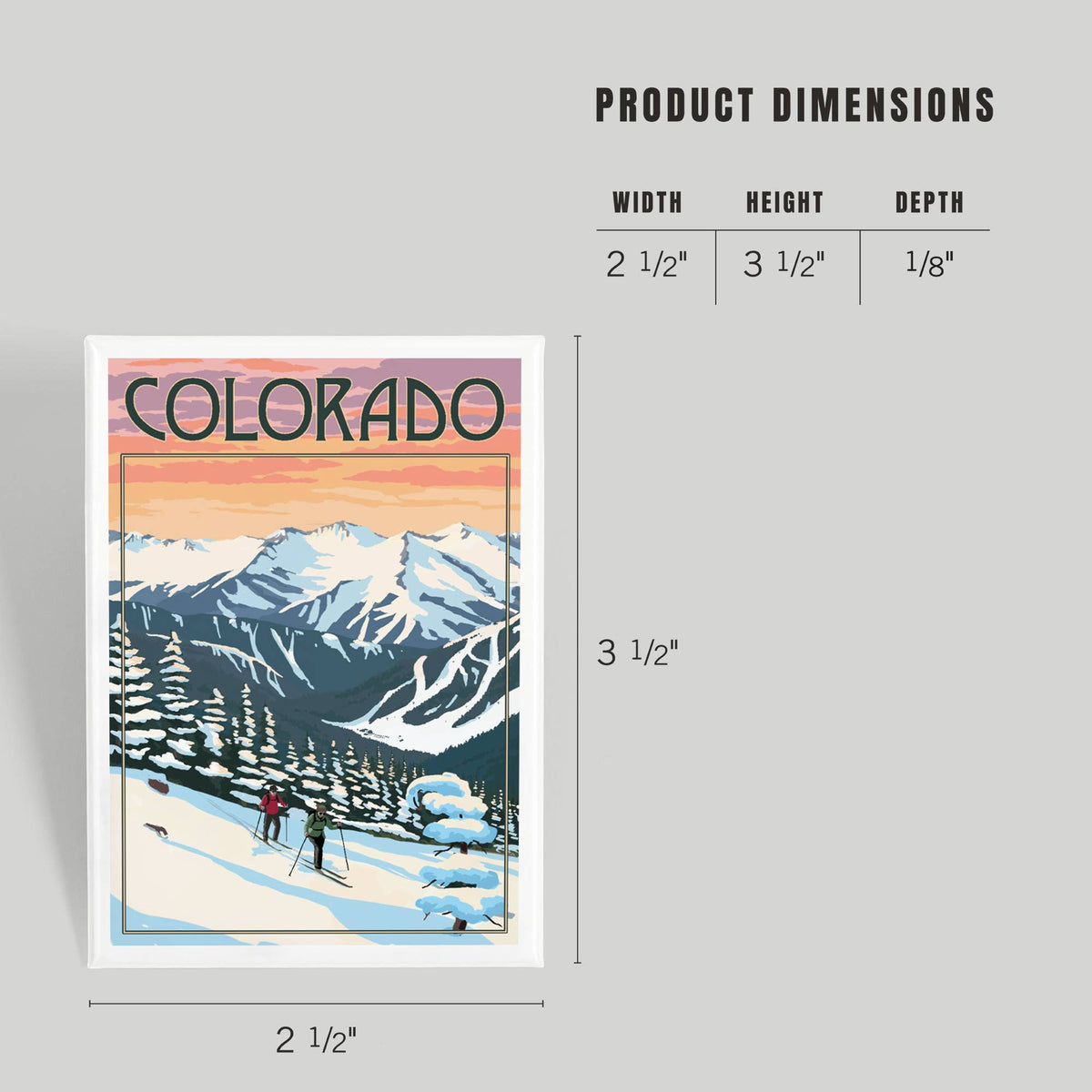 Colorado Winter Skiers Magnet