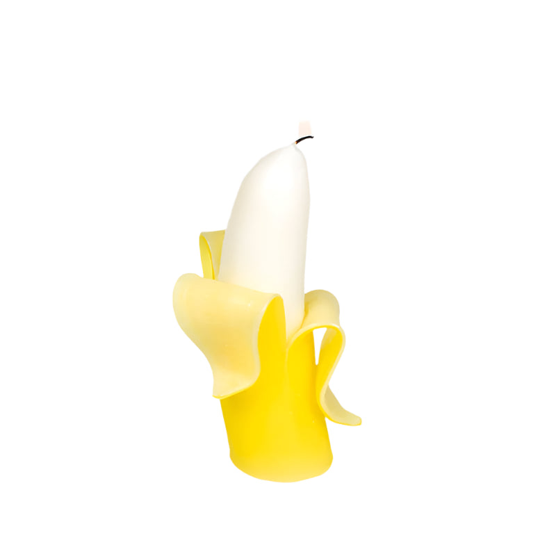 Yellow Banana Shaped Wax Candle