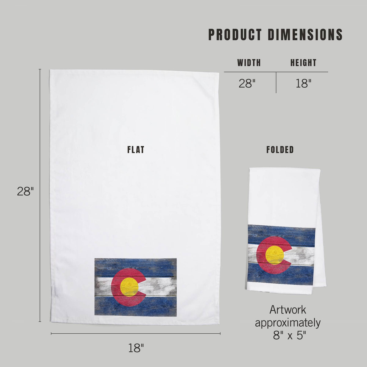 Colorado State Flag Tea Towel