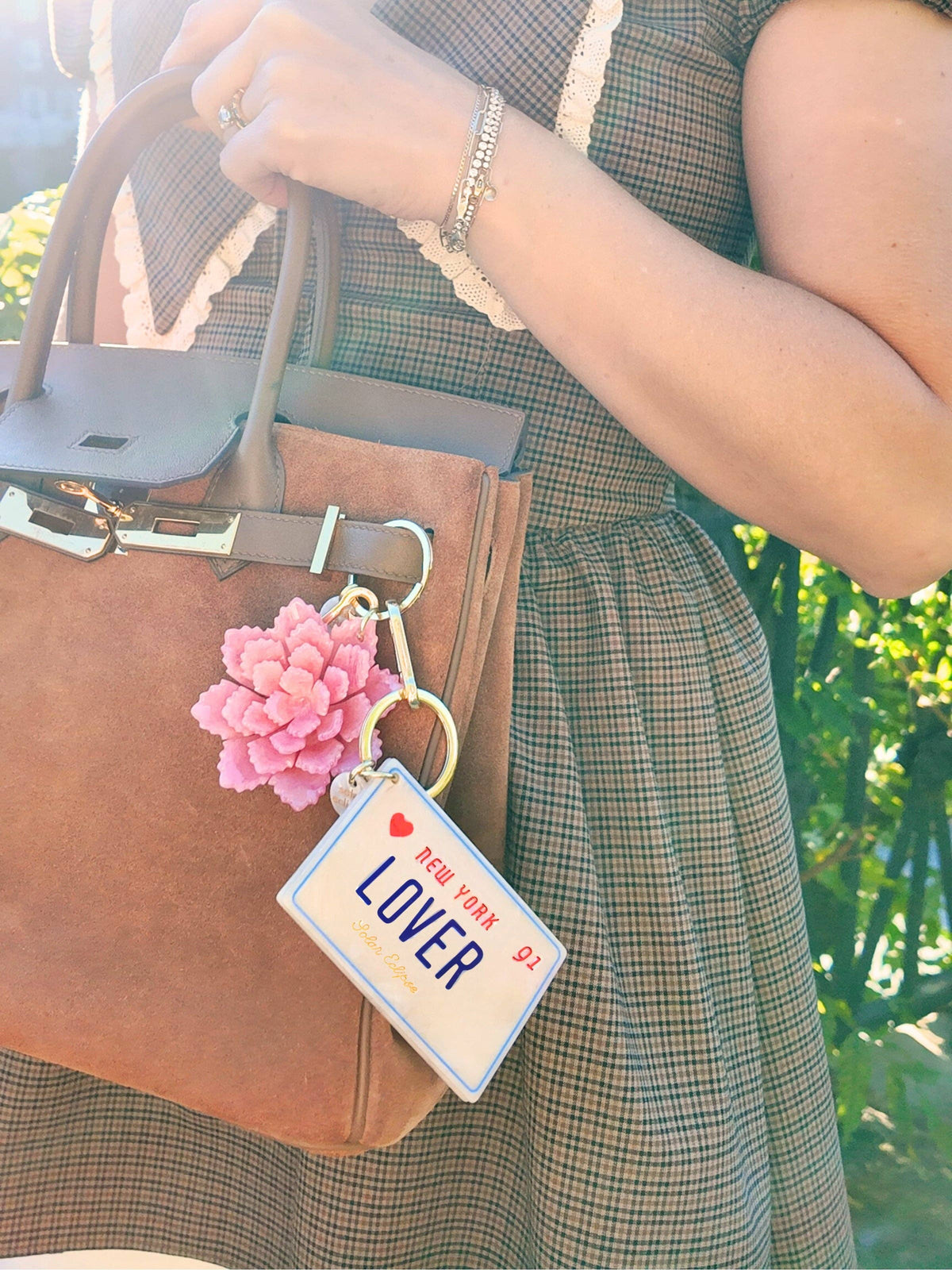 Lover License Plate Bag Charm