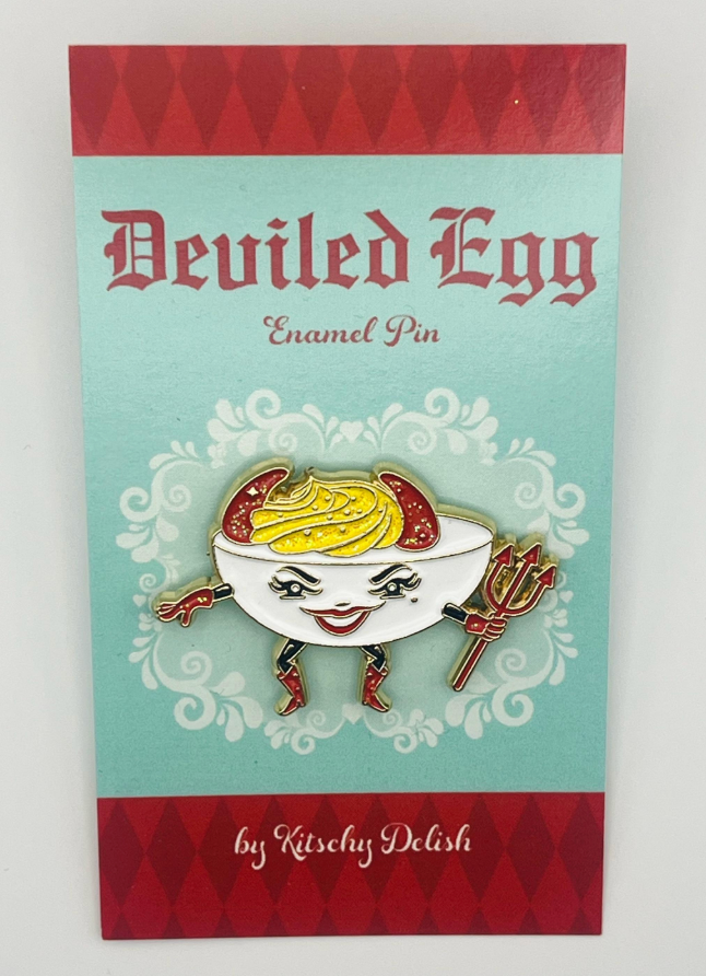 Deviled Egg Enamel Pin