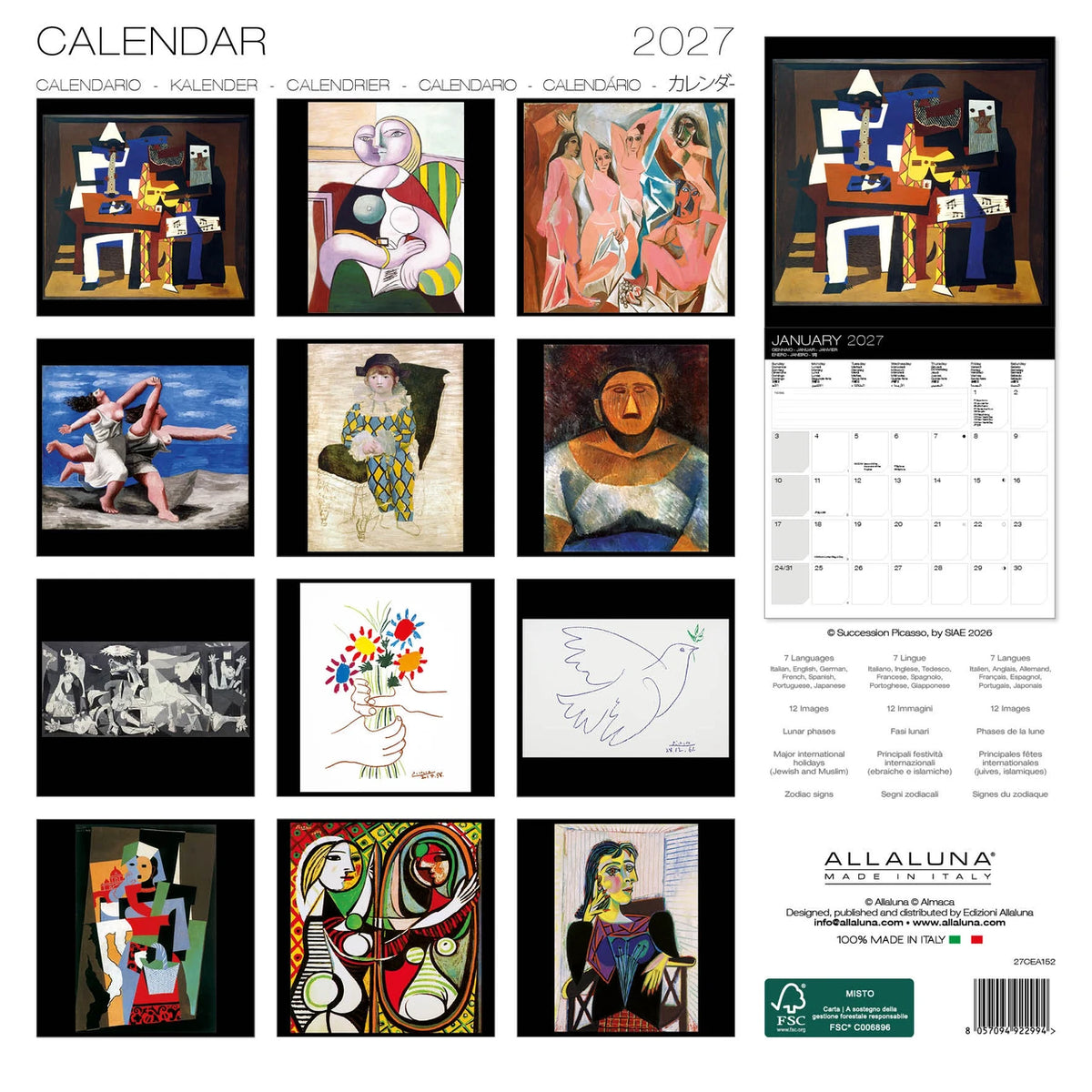 Picasso 2027 Wall Calendar