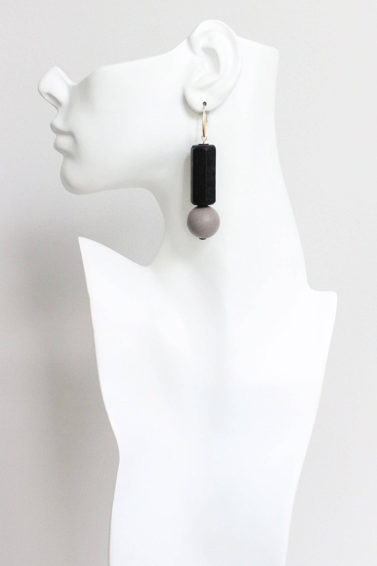 Black and Chestnut Earrings