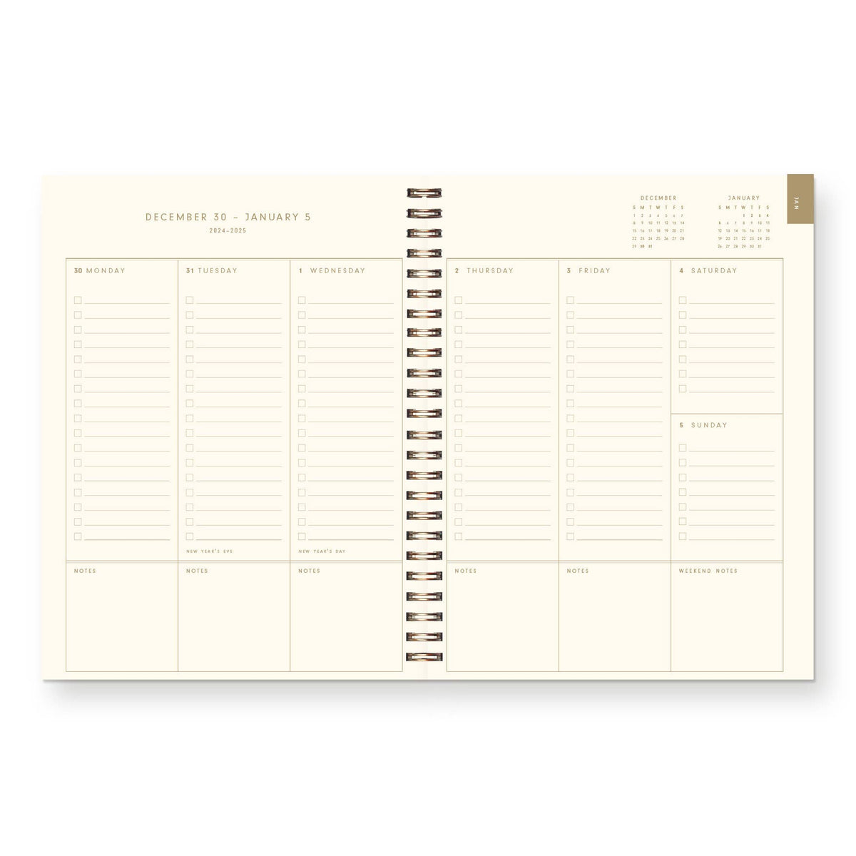 2026 Ruler Grid Dated Planner : Calendar Year