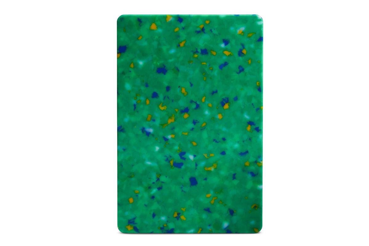 Recycled Plastic Cutting Board Small Green Confetti