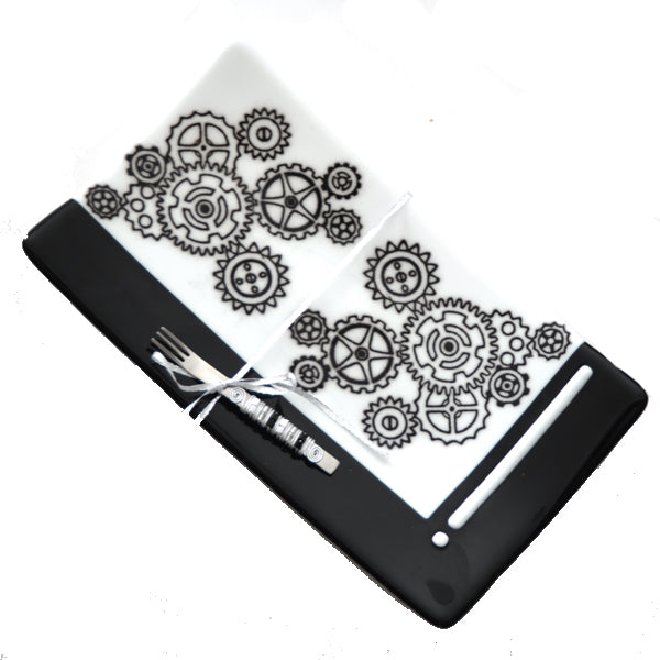 Black &amp; White Fused Glass